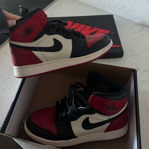 Jordan 1 bred toe